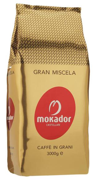 Gran Miscela Mokador  confezione caffè in grani 3kg