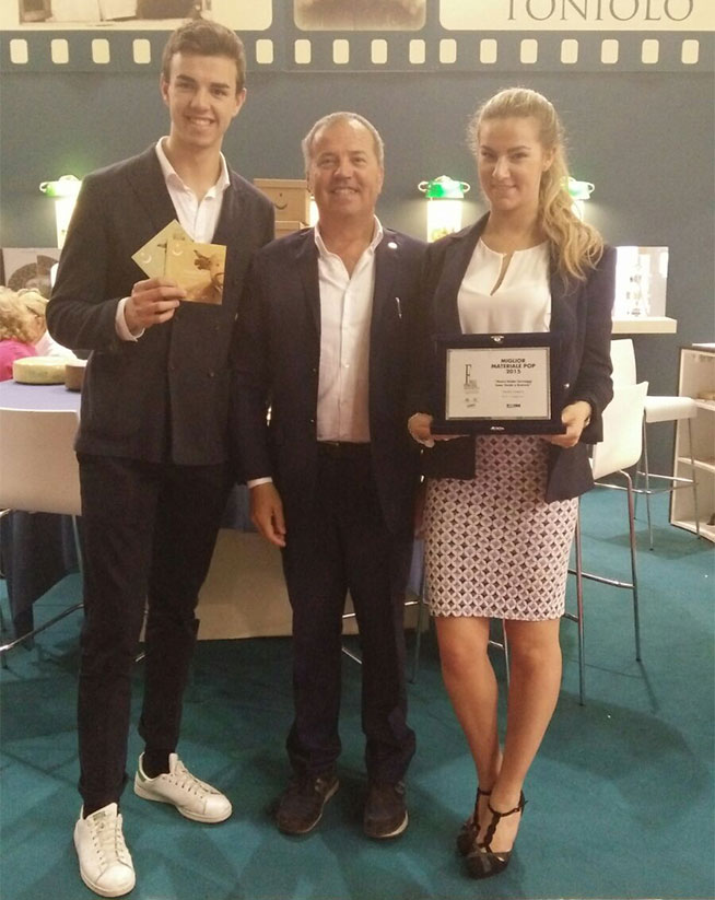 premio-Tespi2016 Mauro Toniolo coi figli Lucrezia e Umberto