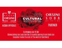 Acqua Orsini e Orsini Soda protagonisti al CULTURAL Festival di Trani: 12-14 ottobre 2024