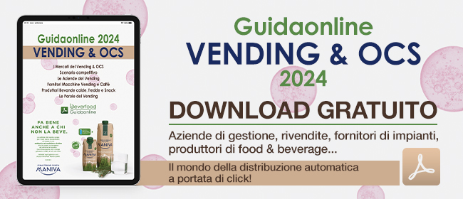 gestori di Distributori Automatici, produttori di macchine Vending & OCS, fornitori di caffè, bevande ed alimenti per il settore DA si consiglia di scaricare GRATIS il pdf della la GuidaOnLine Vending & OCS 2024